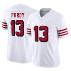 SF.49ers #13 Brock Purdy Player White Limited Alternate Vapor F.U.S.E. Home Game Gdoa Stitched Jerseys