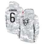 C.Bears #6 Kyler Gordon Player Arctic Camo Salute to Service Pullover Hoodies Limited Gdoa Stitched Jerseys
