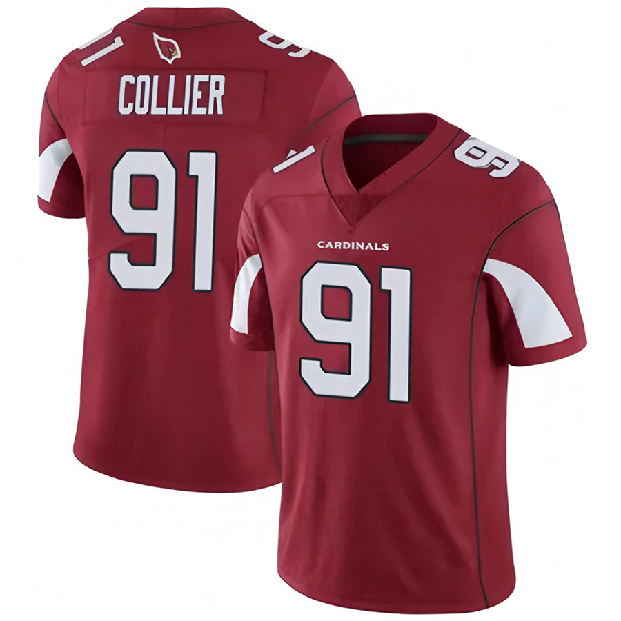 A.Cardinals #91 L.J. Collier Player Cardinal Vapor Untouchable Limited Gdoa Stitched Jerseys