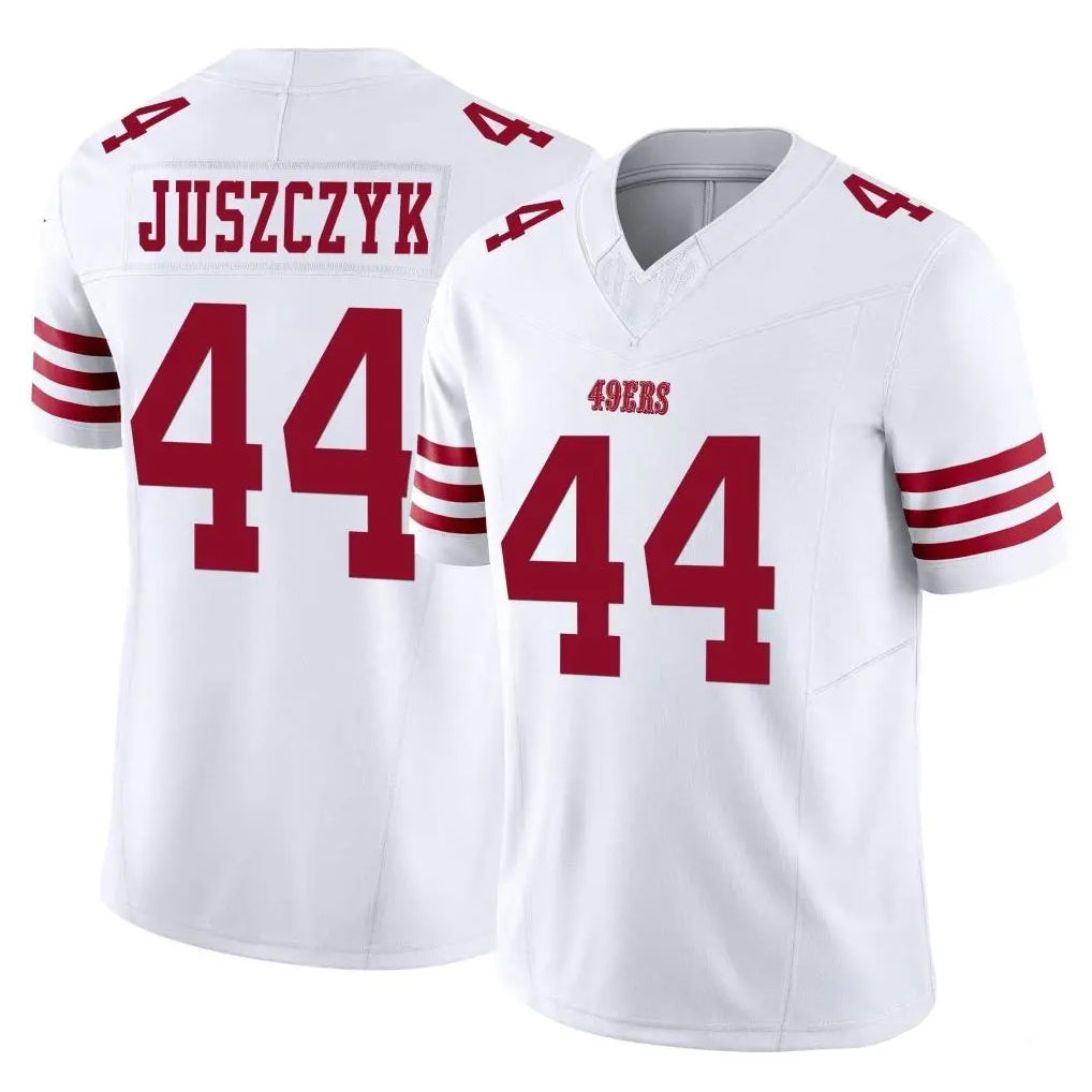SF.49ers #44 Kyle Juszczyk Player White Limited Vapor F.U.S.E. Home Game Gdoa Stitched Jerseys