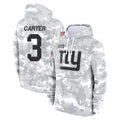NY.Giants #3 Abdul Carter Player Arctic Camo Salute to Service Pullover Hoodies Limited Game Gdoa Stitched Jerseys