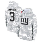 NY.Giants #3 Abdul Carter Player Arctic Camo Salute to Service Pullover Hoodies Limited Game Gdoa Stitched Jerseys