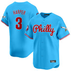 P.Phillies #3 Bryce Harper Player Light Blue Phillies & Eagles Vapor Premier Limited Fdoa Stitched Jerseys