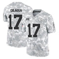 KC.Chiefs #17 Alohi Gilman Player Arctic Camo Salute To Service Limited Game Gdoa Stitched Jerseys