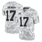 KC.Chiefs #17 Alohi Gilman Player Arctic Camo Salute To Service Limited Game Gdoa Stitched Jerseys