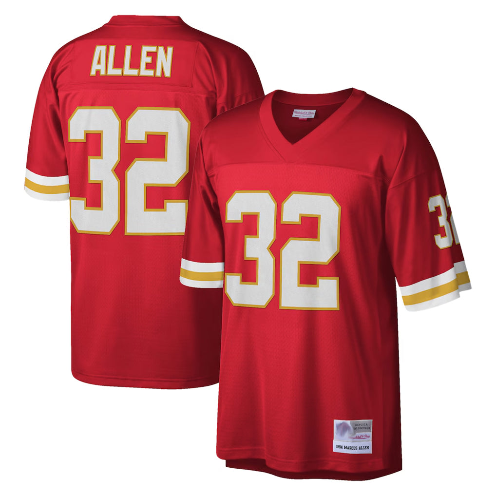 KC.Chiefs #32 Marcus Allen Player Red Mitchell & Ness Legacy Replica Gdoa Stitched Jerseys