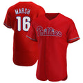 P.Phillies #16 Brandon Marsh Player Red Home Limited Elite Fdoa Stitched Jerseys
