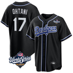 LA.Dodgers #17 Shohei Ohtani Player Black Carbon Limited Home Fdoa Stitched Jerseys
