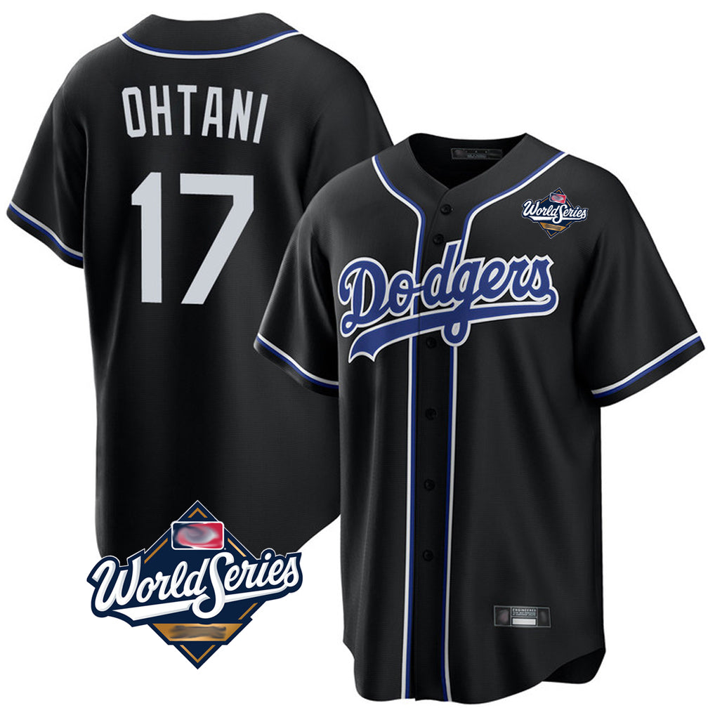 LA.Dodgers #17 Shohei Ohtani Player Black Carbon Limited Home Fdoa Stitched Jerseys