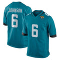J.Jaguars #6 Antonio Johnson Player Teal Home Game Gdoa Stitched Jerseys