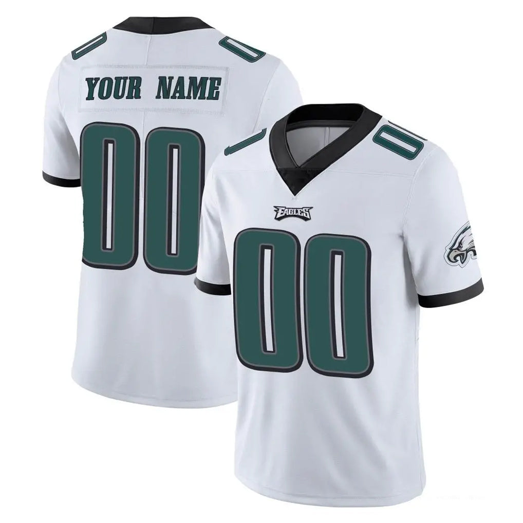 Custom P.Eagles White Limited Vapor Untouchable Home Game Any Name & Numbers Gdoa Stitched Jerseys