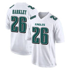 P.Eagles #26 Saquon Barkley Player White Tundra Fashion Home Game Gdoa Stitched Jerseys