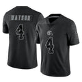 C.Browns #4 Deshaun Watson Player Black Reflective Home Game Gdoa Stitched Jerseys