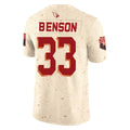 A.Cardinals #33 Trey Benson Player Cream Rivalries Collection Vapor Limited Home Game Gdoa Stitched Jerseys