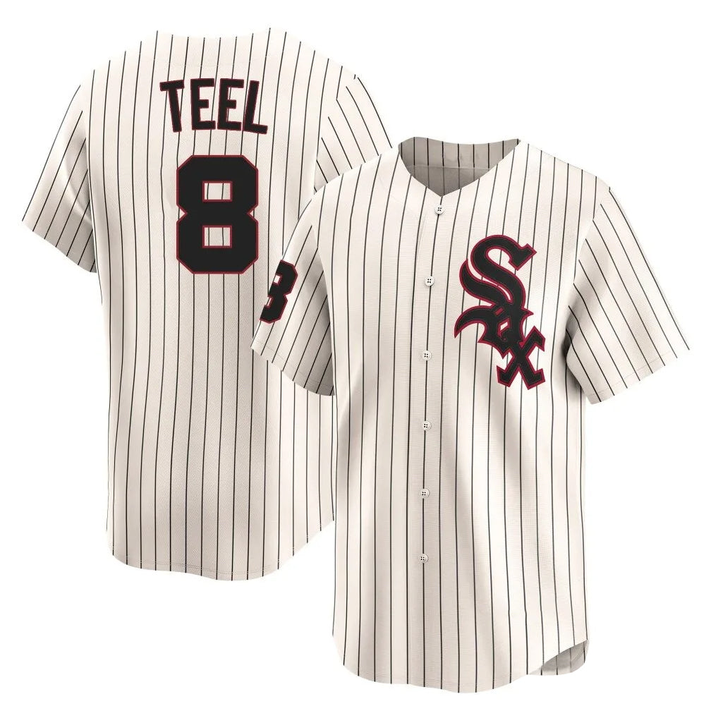 C.White Sox #8 Kyle Teel Player Cream Cooperstown Collection Limited Home Gdoa Stitched Jerseys