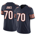 C.Bears #70 Braxton Jones Player Navy Vapor F.U.S.E. Limited Home Game Gdoa Stitched Jerseys