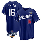 LA.Dodgers #16 Will Smith Player Royal World Series Game Home Fdoa Stitched Jerseys