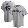 H.Astros #45 Tatsuya Imai Player Gray Home Game Gdoa Stitched Jerseys
