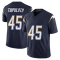 LA.Chargers #45 Tuli Tuipulotu Player Navy Vapor F.U.S.E. Limited Home Game Gdoa Stitched Jerseys