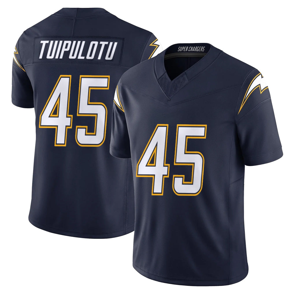 LA.Chargers #45 Tuli Tuipulotu Player Navy Vapor F.U.S.E. Limited Home Game Gdoa Stitched Jerseys