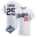 LA.Dodgers #25 Tommy Edman Player Gold White World Series Meet 2026 Collection Stadium Limited Elite Fdoa Stitched Jerseys