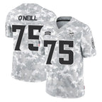 M.Vikings #75 Brian O'Neill Player Arctic Camo Salute To Service Limited Game Gdoa Stitched Jerseys