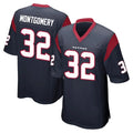 H.Texans #32 David Montgomery Player Navy Home Game Gdoa Stitched Jerseys