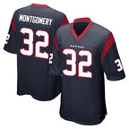 H.Texans #32 David Montgomery Player Navy Home Game Gdoa Stitched Jerseys