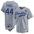 LA.Dodgers #44 Andy Pages Player Gray World Series Game Limited Home Fdoa Stitched Jerseys