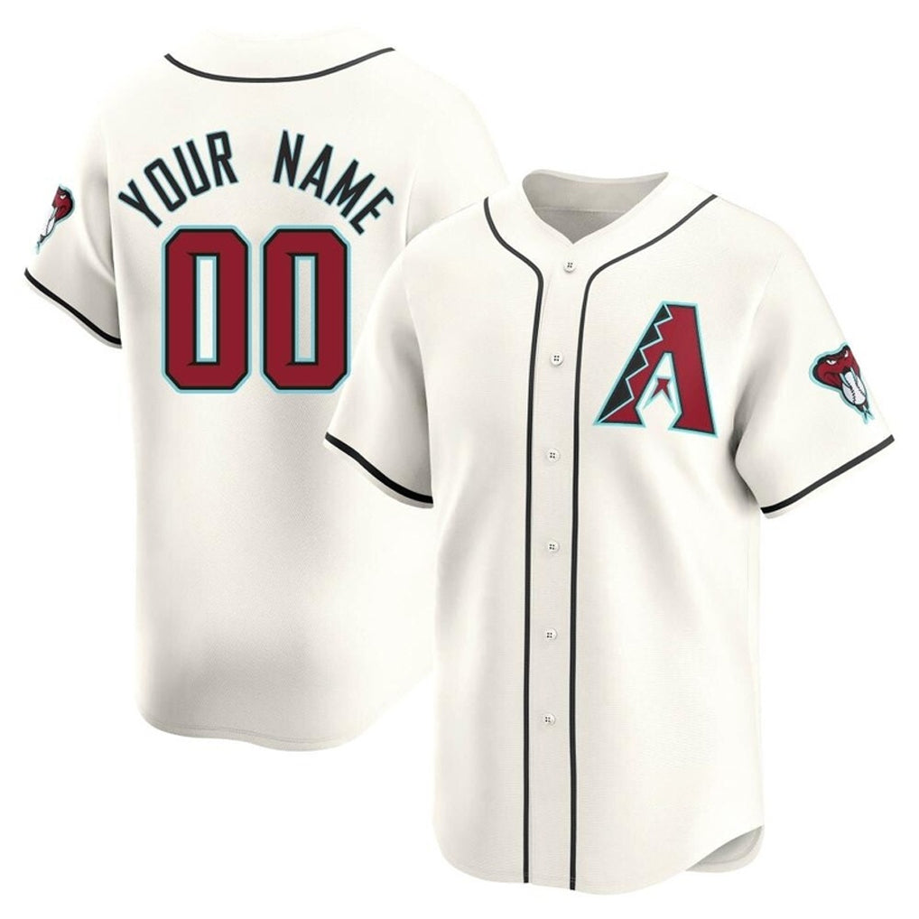 Custom A.Diamondbacks Cream Limited Home Game Any name & number Gdoa Stitched Jerseys