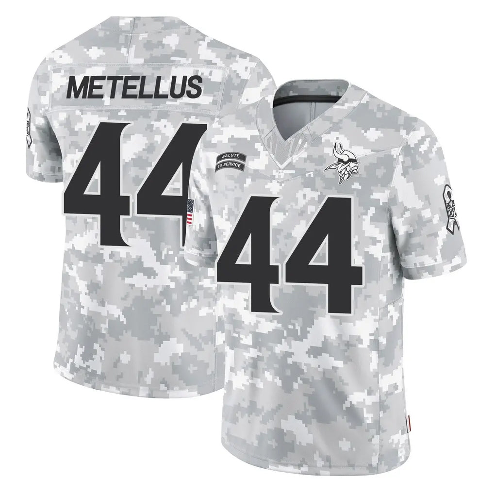 M.Vikings #44 Josh Metellus Player Arctic Camo Salute To Service Limited Game Gdoa Stitched Jerseys