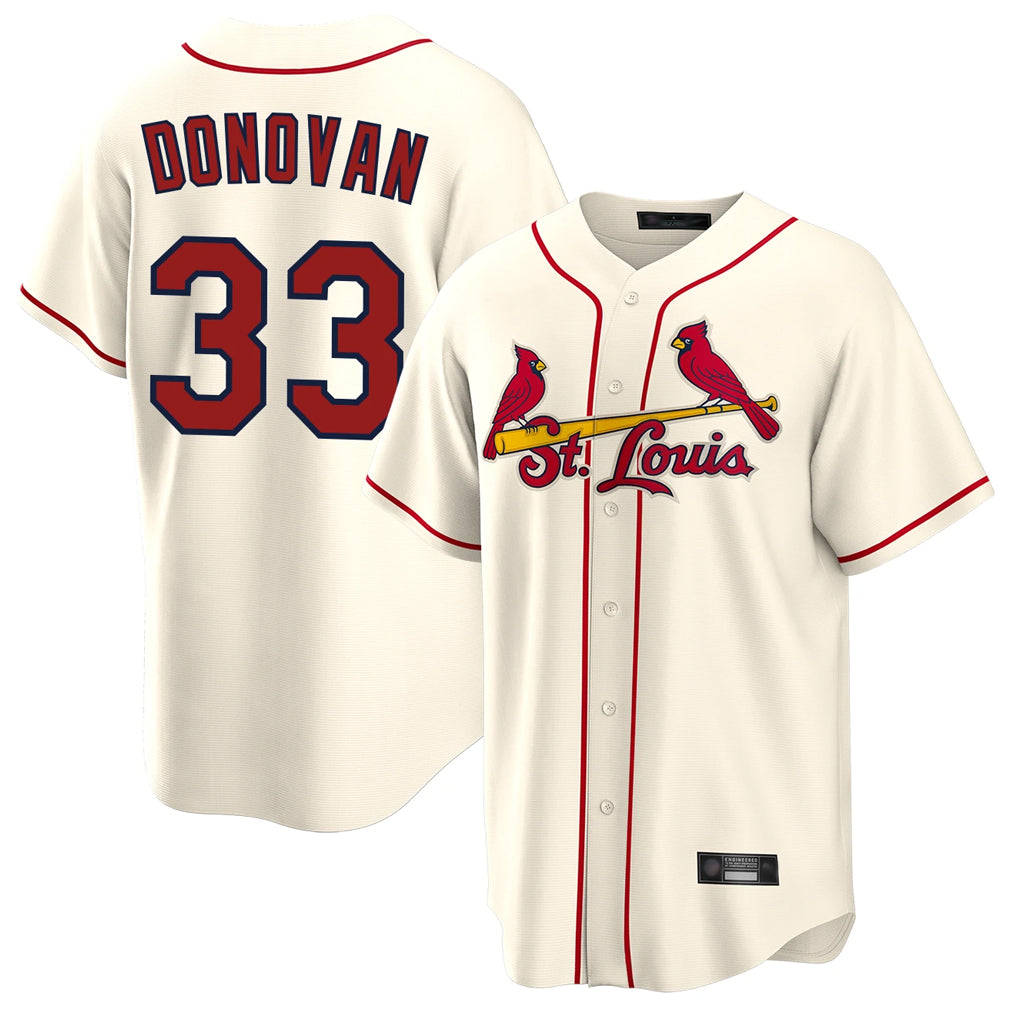 St. Louis Cardinals #33 Brendan Donovan Player Cream Home Game Fdoa Stitched Jerseys