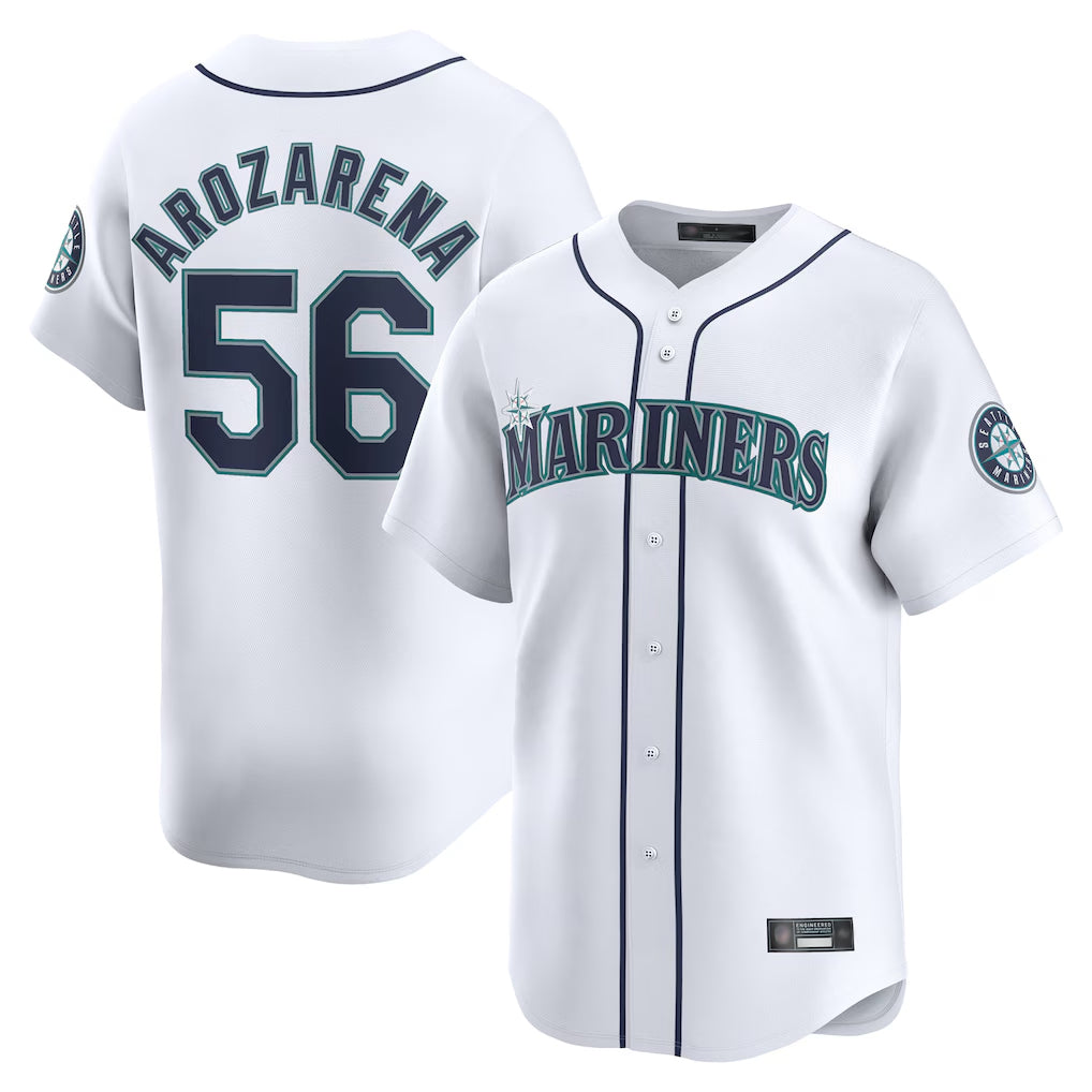 S.Mariners #56 Randy Arozarena Player White Home Limited Fdoa Stitched Jerseys
