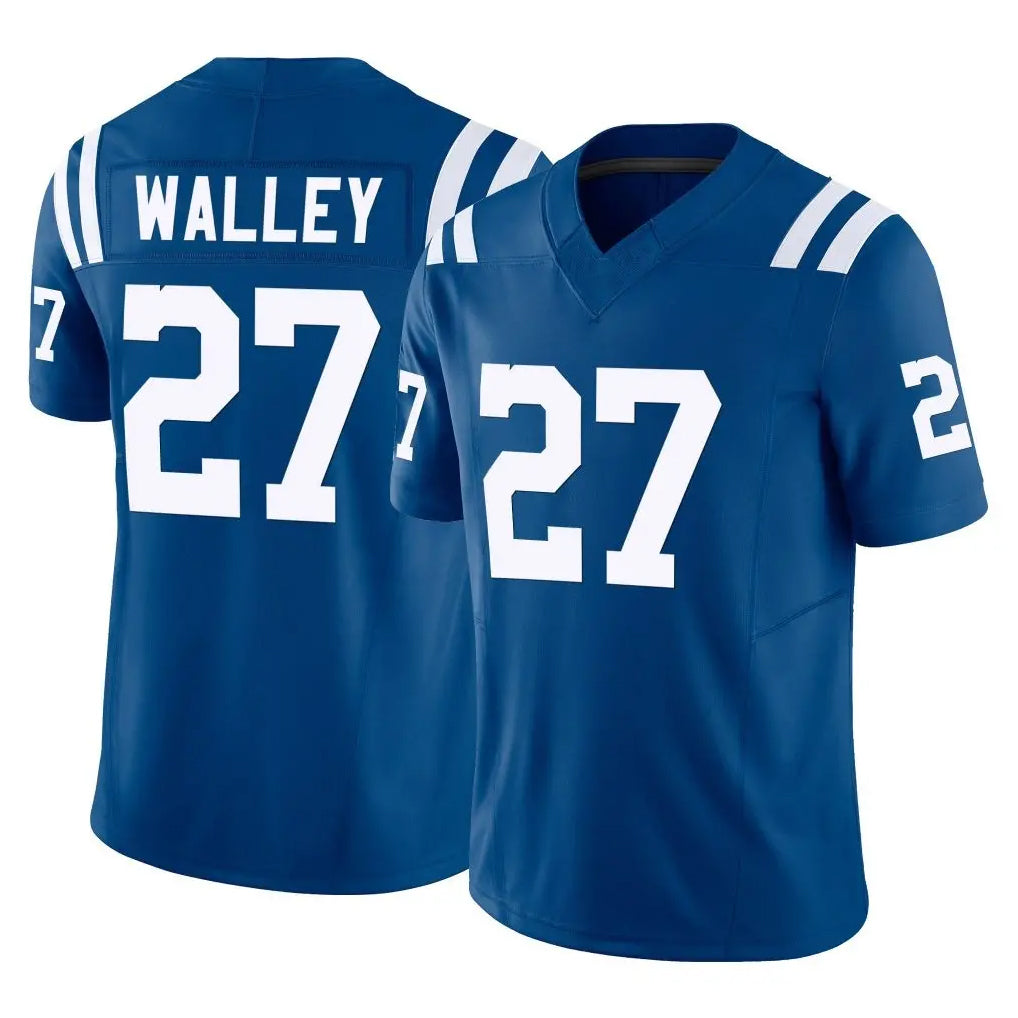 IN.Colts #27 Justin Walley Player Royal Limited Vapor F.U.S.E. Home Game Gdoa Stitched Jerseys
