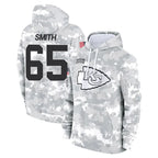 KC.Chiefs #65 Trey Smith Player Arctic Camo Salute to Service Hoodies Limited Game Gdoa Stitched Jerseys