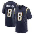 LA.Chargers #8 Omarion Hampton Player Navy Alternate Home Game Gdoa Stitched Jerseys