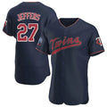 M.Twins #27 Ryan Jeffers Player Navy 60th Home Limited Elite Fdoa Stitched Jerseys