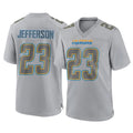 LA.Chargers #23 Tony Jefferson Player Gray Atmosphere Fashion Home Game Stitched Jerseys