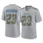 LA.Chargers #23 Tony Jefferson Player Gray Atmosphere Fashion Home Game Stitched Jerseys