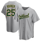 Athletics #25 Brent Rooker Player Gray Replica Road Stitched Jersey