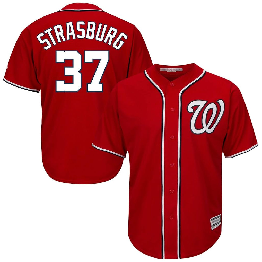 W.Nationals #37 Stephen Strasburg Player Red Cool Alternate Player Fdoa Stitched Jerseys