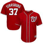 W.Nationals #37 Stephen Strasburg Player Red Cool Alternate Player Fdoa Stitched Jerseys