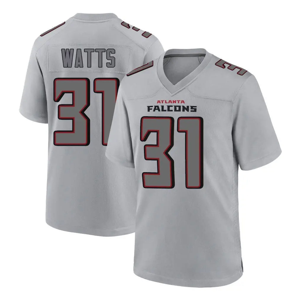 A.Falcons #31 Xavier Watts Player Gray Fashion Home Game Gdoa Stitched Jerseys
