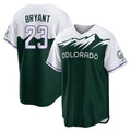 C.Rockies #23 Kris Bryant Player Green City Connect Home Game Gdoa Stitched Jerseys
