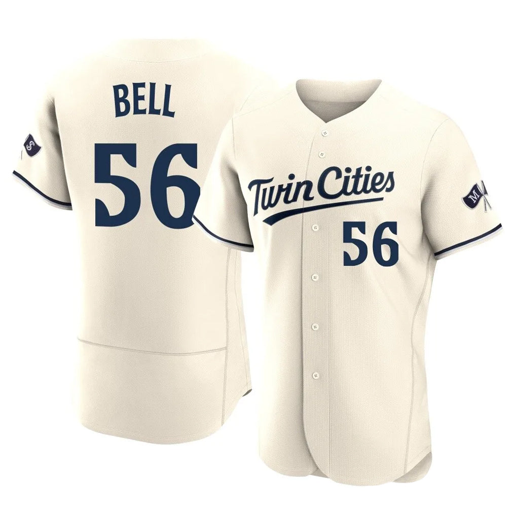 M.Twins #56 Josh Bell Player Cream Home Limited Elite Fdoa Stitched Jerseys