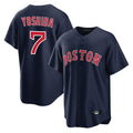 B.Red Sox #7 Masataka Yoshida Player Navy Home Game Gdoa Stitched Jerseys