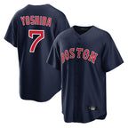 B.Red Sox #7 Masataka Yoshida Player Navy Home Game Gdoa Stitched Jerseys