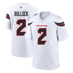 H.Texans #2 Calen Bullock Player White Home Game Gdoa Stitched Jerseys