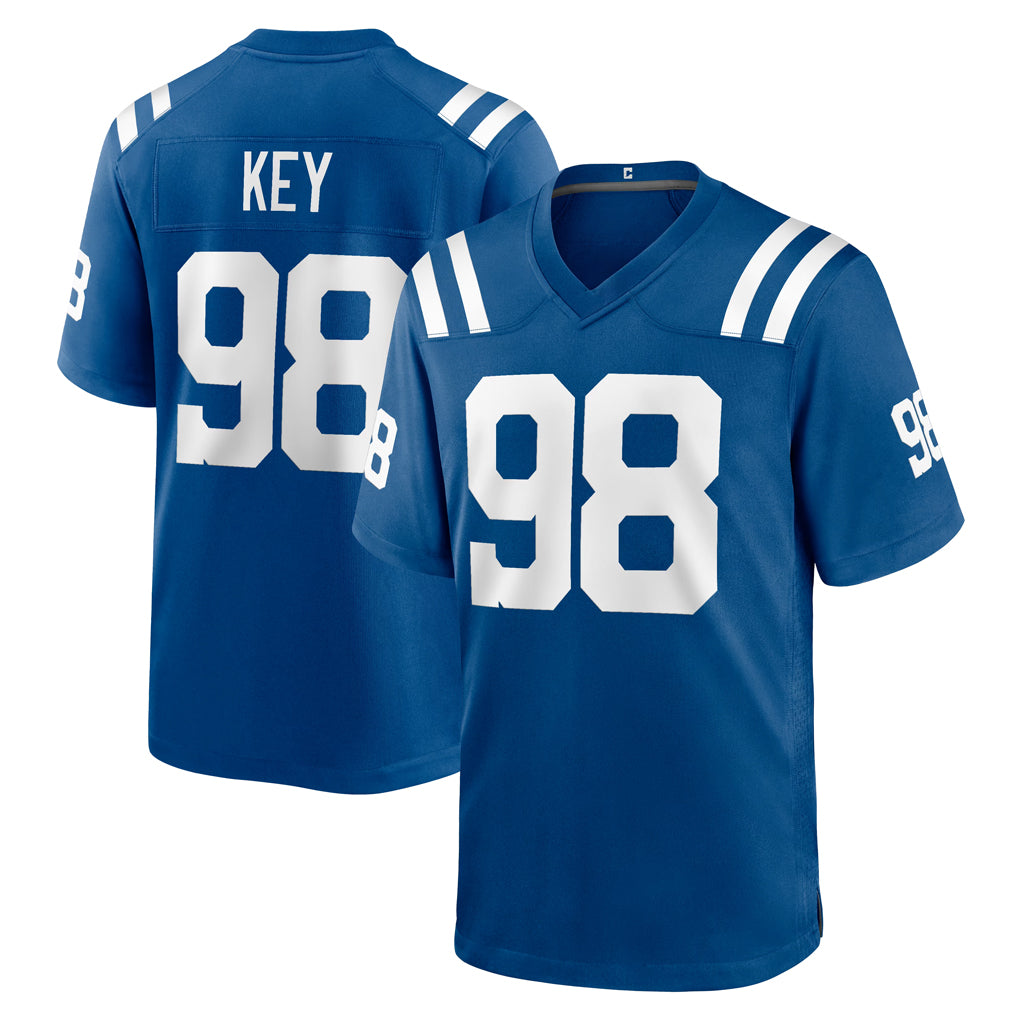 IN.Colts #98 Arden Key Player Royal Home Game Gdoa Stitched Jerseys