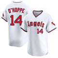 LA.Angels #14 Logan O'Hoppe Player White T-shirt Home Limited Fdoa Stitched Jerseys
